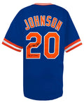 Howard Johnson Signed Blue Custom Baseball Jersey w/86 WS Champs - JOHJRY101 - Howard Johnson Signed Blue Custom Baseball Jersey w/86 WS Champs product image