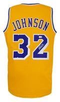 Magic Johnson Gold T/B Custom Basketball Jersey - (Beckett COA) - JOHJRY223 - Magic Johnson Gold T/B Custom Basketball Jersey - (Beckett COA) product image