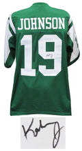 Keyshawn Johnson Signed Green Custom Football Jersey - JOHJRY340 - Keyshawn Johnson Signed Green Custom Football Jersey product image