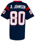 Andre Johnson Signed Navy Custom Football Jersey w/HOF'24 - JOHJRY346 - Andre Johnson Signed Navy Custom Football Jersey w/HOF'24 product image