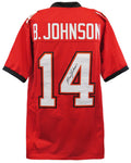 Brad Johnson Signed Red Custom Football Jersey - JOHJRY350 - Brad Johnson Signed Red Custom Football Jersey product image