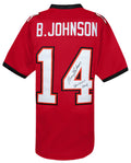 Brad Johnson Signed Red Custom Football Jersey w/SB XXXVII Champs - JOHJRY351 - Brad Johnson Signed Red Custom Football Jersey w/SB XXXVII Champs product image
