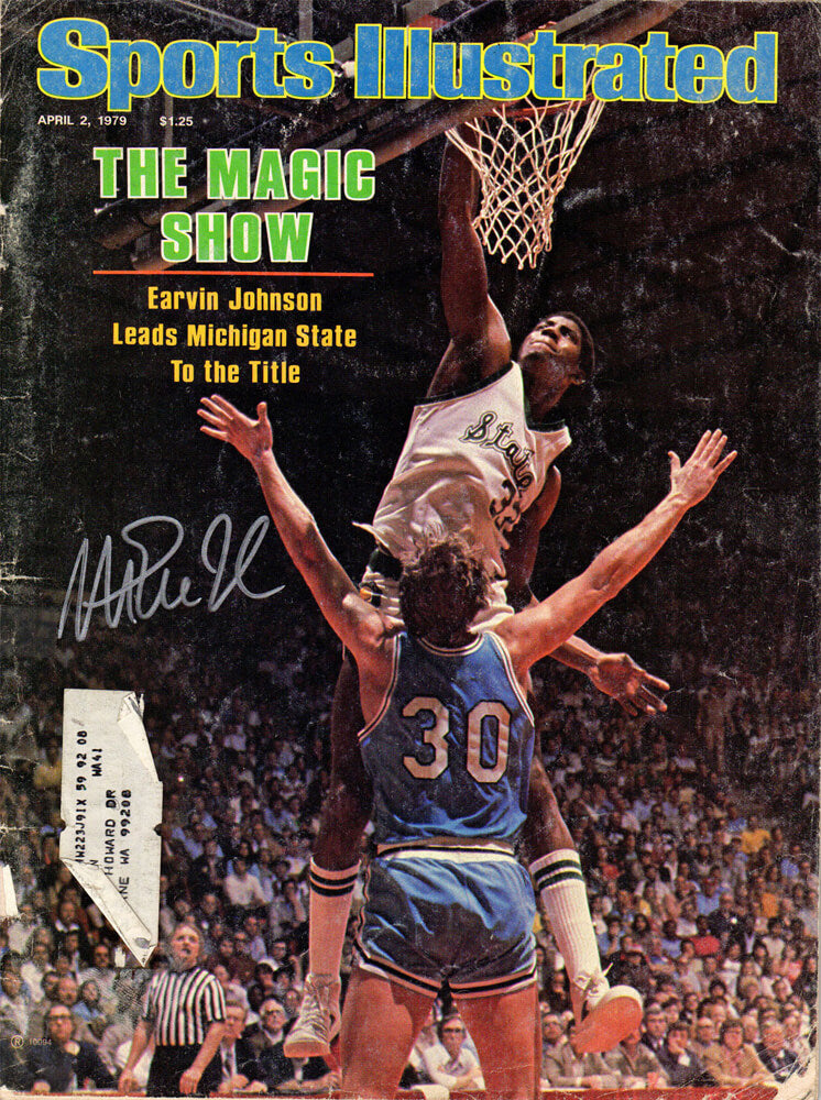 Magic Johnson Signed Michigan State Spartans 4/2/79 Sports Illustrated Magazine - JOHMAG203 - Magic Johnson Signed Michigan State Spartans 4/2/79 Sports Illustrated Magazine product image