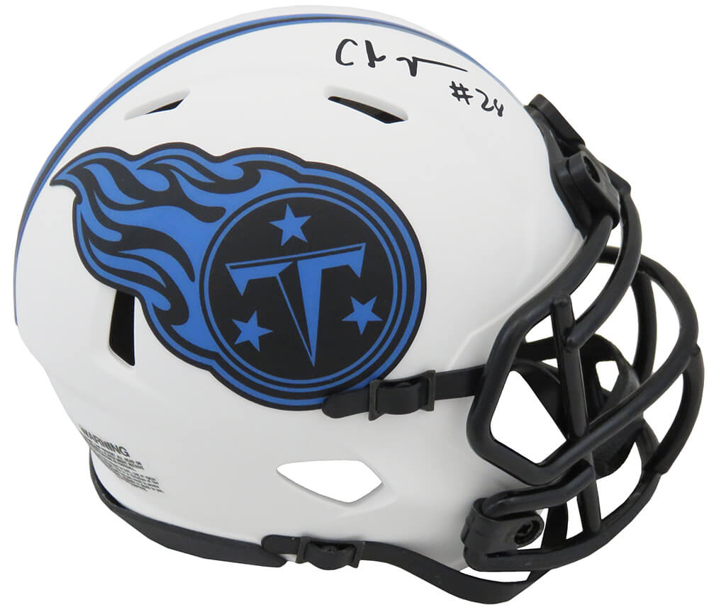 Chris Johnson Signed Tennessee Titans Lunar Eclipse Riddell Speed Mini Helmet - JOHMIN303 - Chris Johnson Signed Tennessee Titans Lunar Eclipse Riddell Speed Mini Helmet product image