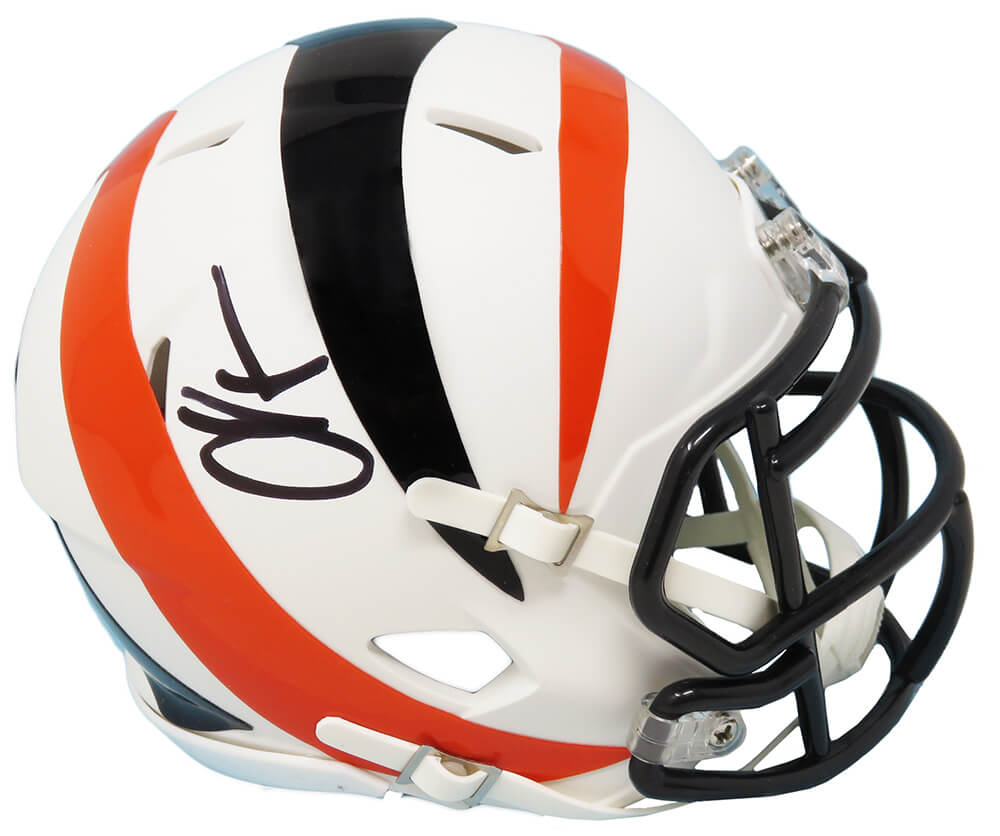 Chad Johnson Signed Cincinnati Bengals AMP Alternate Series Riddell Speed Mini Helmet - JOHMIN321 - Chad Johnson Signed Cincinnati Bengals AMP Alternate Series Riddell Speed Mini Helmet product image