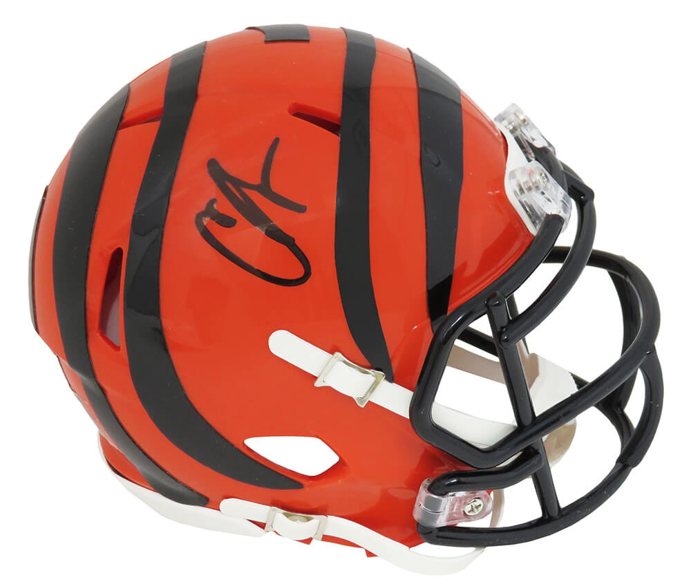 Chad Johnson Signed Cincinnati Bengals Riddell Speed Mini Helmet - JOHMIN323 - Chad Johnson Signed Cincinnati Bengals Riddell Speed Mini Helmet product image