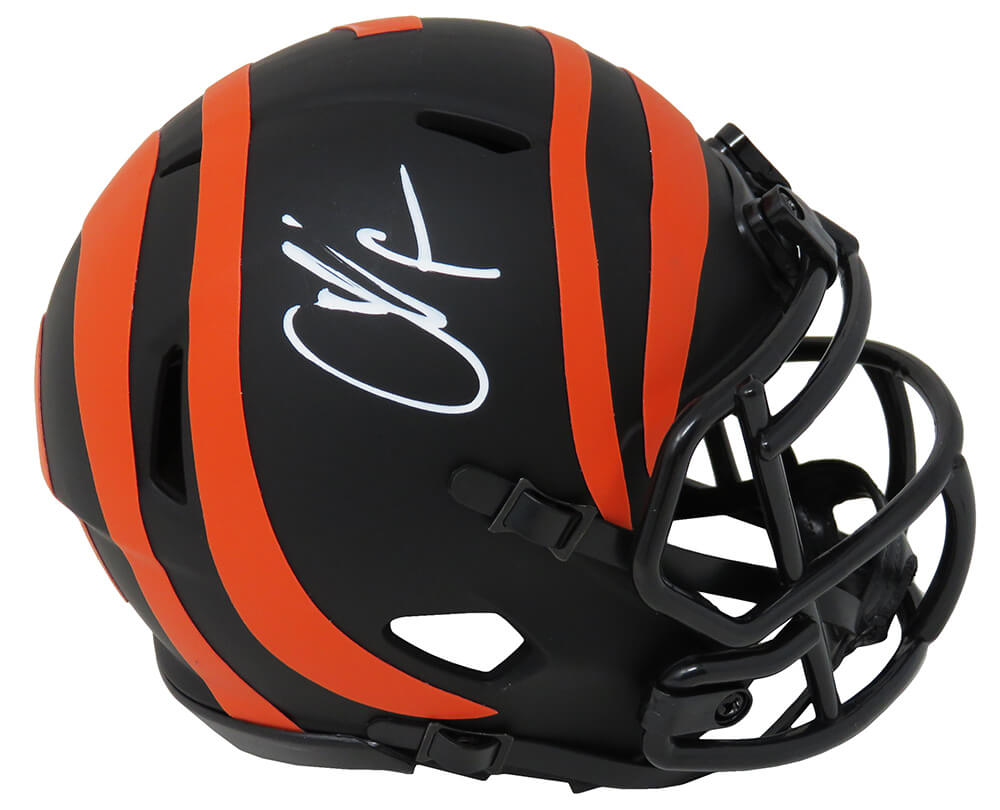 Chad Johnson Signed Cincinnati Bengals Eclipse Black Matte Riddell Speed Mini Helmet - JOHMIN324 - Chad Johnson Signed Cincinnati Bengals Eclipse Black Matte Riddell Speed Mini Helmet product image