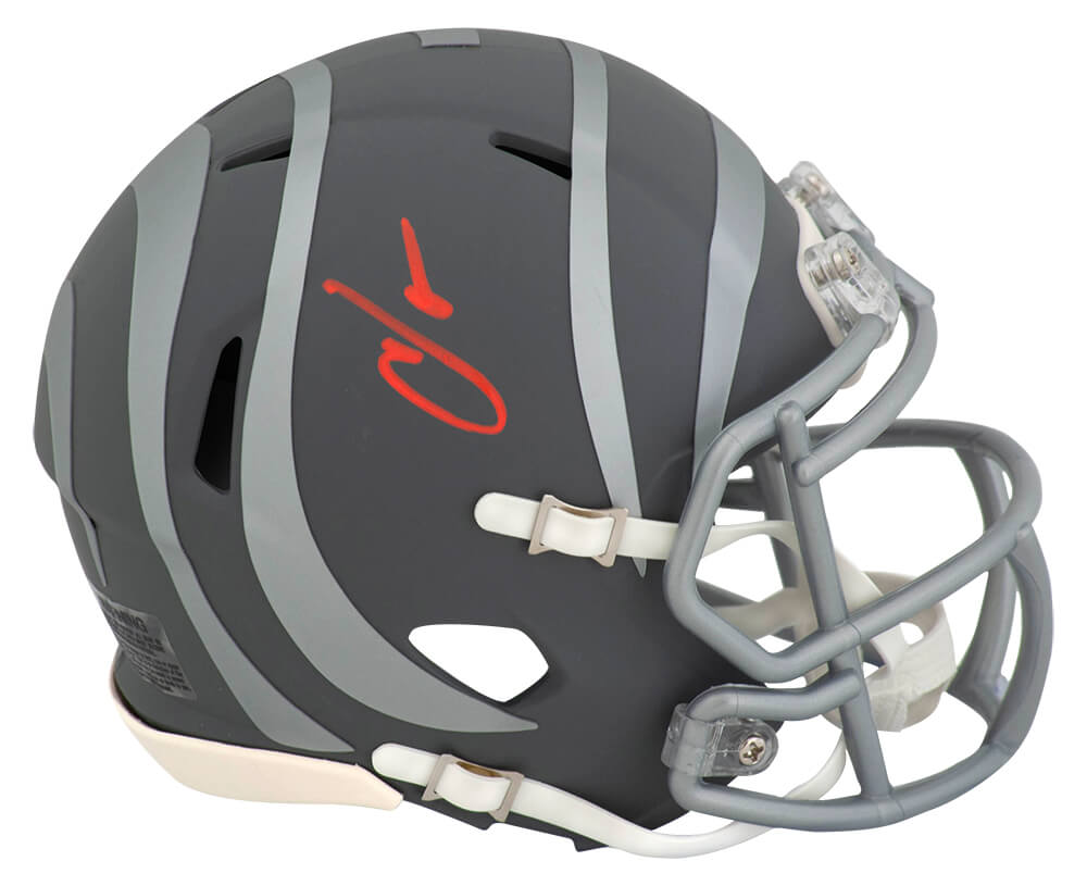 Chad Johnson Signed Cincinnati Bengals SLATE Riddell Speed Mini Helmet - JOHMIN328 - Chad Johnson Signed Cincinnati Bengals SLATE Riddell Speed Mini Helmet product image