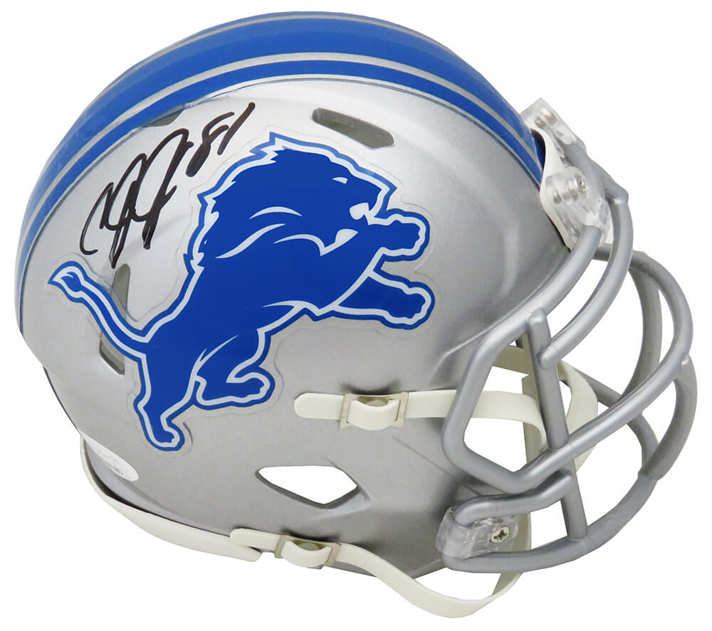 Calvin Johnson Signed Detroit Lions Riddell Speed Mini Helmet (JSA) - JOHMIN340 - Calvin Johnson Signed Detroit Lions Riddell Speed Mini Helmet (JSA) product image