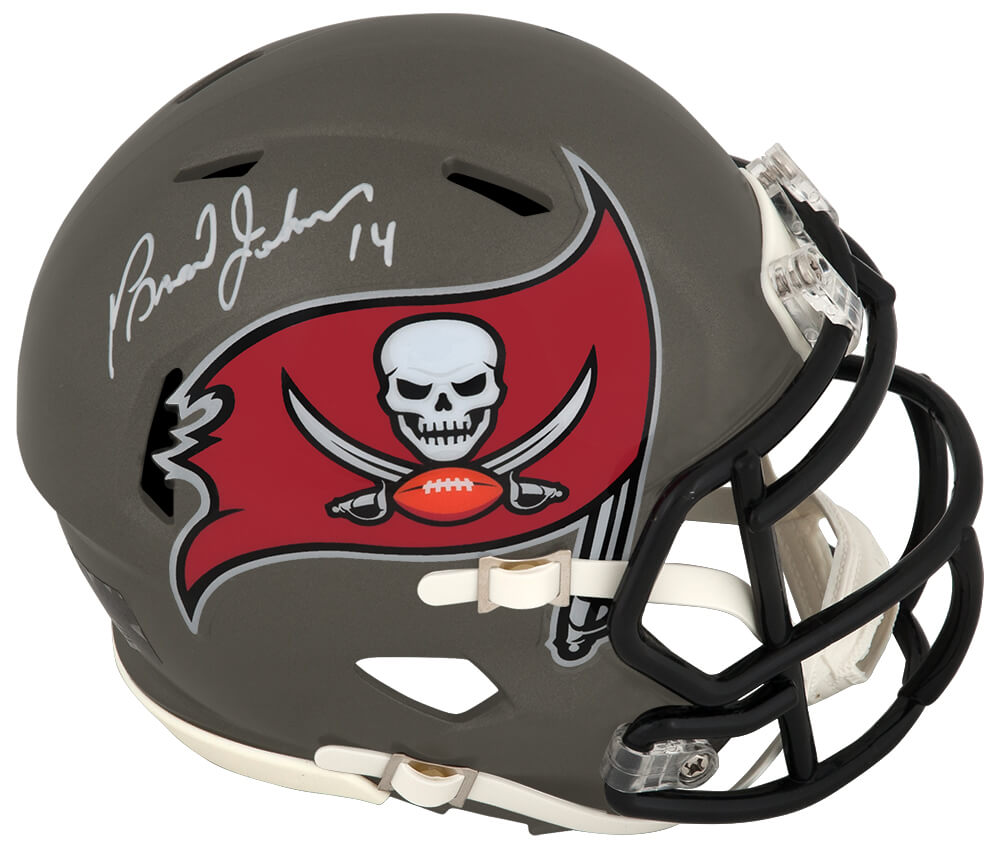 Brad Johnson Signed Tampa Bay Buccaneers (Current Style) Riddell Speed Mini Helmet - JOHMIN351 - Brad Johnson Signed Tampa Bay Buccaneers (Current Style) Riddell Speed Mini Helmet product image