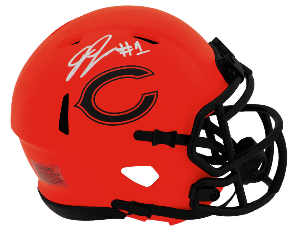 Jaylon Johnson Signed Chicago Bears RAVE Riddell Speed Mini Helmet - JOHMIN361 - Jaylon Johnson Signed Chicago Bears RAVE Riddell Speed Mini Helmet product image