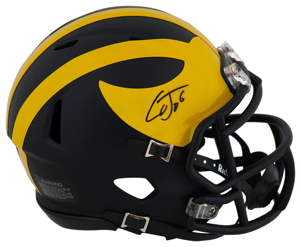 Cornelius Johnson Signed Michigan Wolverines Riddell Speed Mini Helmet - JOHMIN370 - Cornelius Johnson Signed Michigan Wolverines Riddell Speed Mini Helmet product image