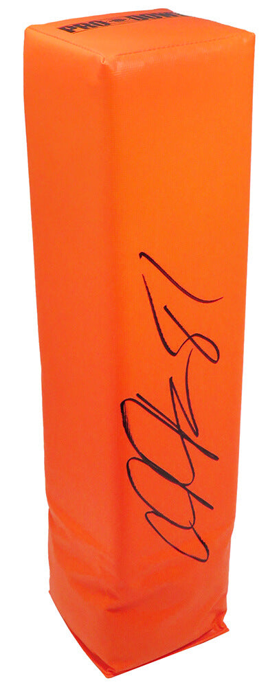 Calvin Johnson Signed Orange Endzone Football Pylon - JOHPYL300 - Calvin Johnson Signed Orange Endzone Football Pylon product image