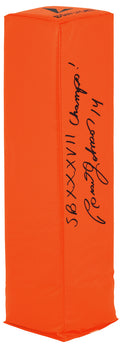 Brad Johnson Signed BSN Orange Football Endzone Pylon w/SB XXXVII Champs - JOHPYL331 - Brad Johnson Signed BSN Orange Football Endzone Pylon w/SB XXXVII Champs product image