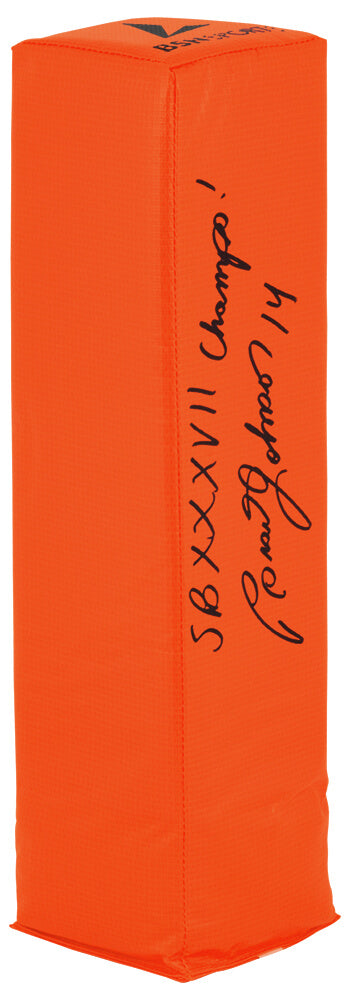 Brad Johnson Signed BSN Orange Football Endzone Pylon w/SB XXXVII Champs - JOHPYL331 - Brad Johnson Signed BSN Orange Football Endzone Pylon w/SB XXXVII Champs product image