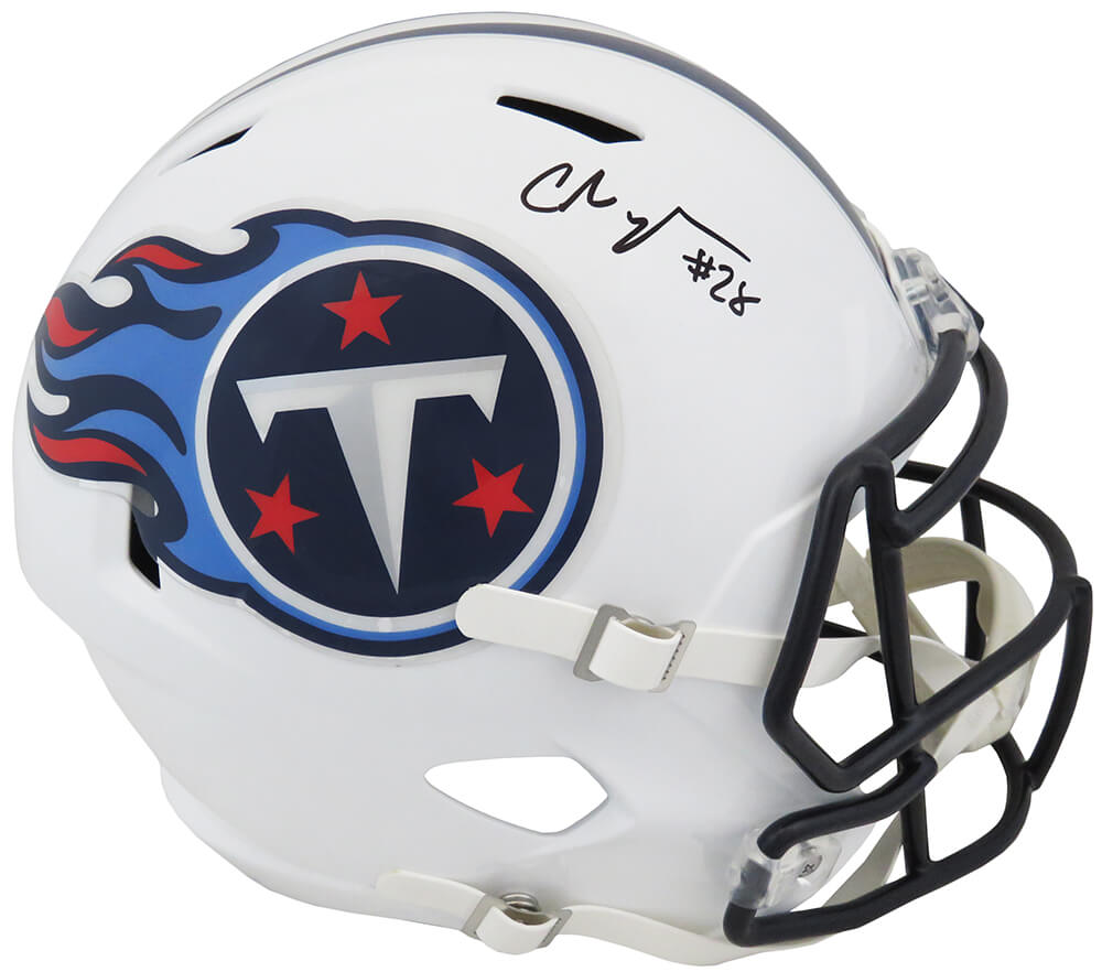 Chris Johnson Signed Tennessee Titans Throwback Riddell Full Size Speed Replica Helmet - JOHREP304 - Chris Johnson Signed Tennessee Titans Throwback Riddell Full Size Speed Replica Helmet product image