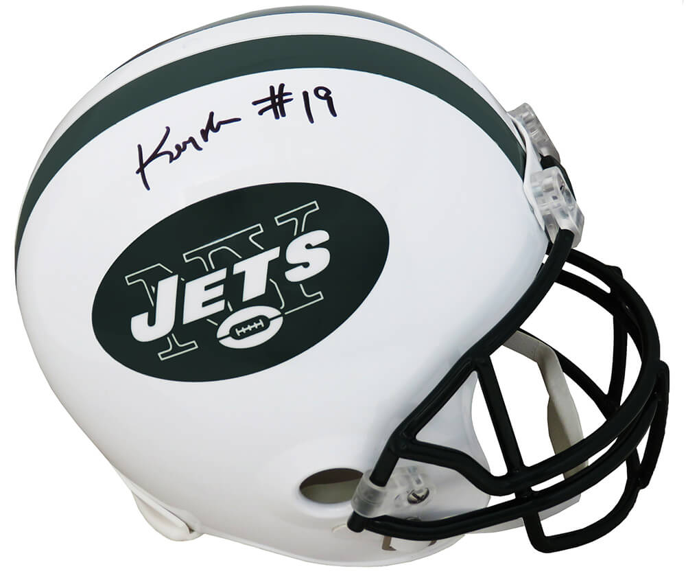 Keyshawn Johnson Signed New York Jets Throwback White Riddell Full Size Replica Helmet - JOHREP360 - Keyshawn Johnson Signed New York Jets Throwback White Riddell Full Size Replica Helmet product image