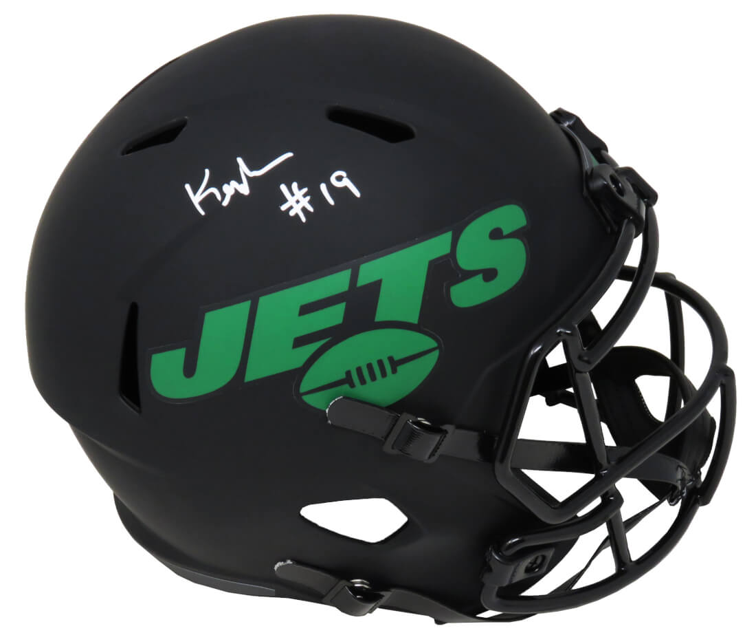 Keyshawn Johnson Signed New York Jets Eclipse Riddell Full Size Speed Replica Helmet - JOHREP361 - Keyshawn Johnson Signed New York Jets Eclipse Riddell Full Size Speed Replica Helmet product image