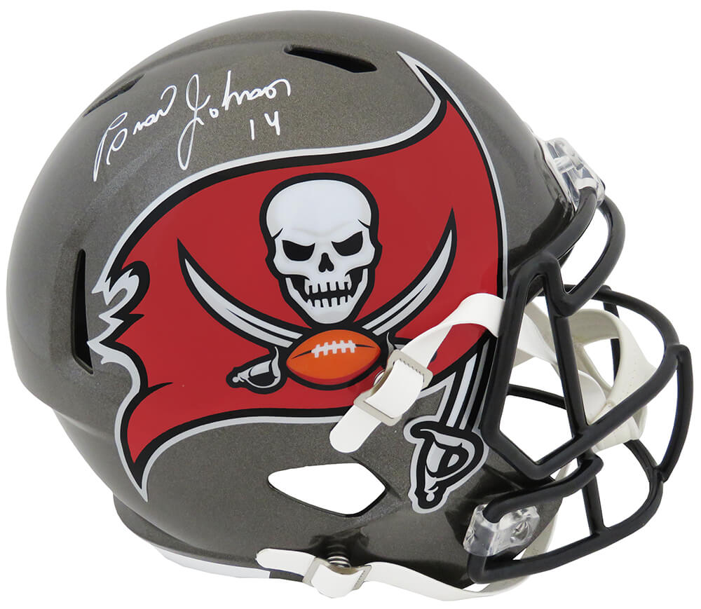 Brad Johnson Signed Tampa Bay Buccaneers Riddell Full Size Speed Replica Helmet - JOHREP370 - Brad Johnson Signed Tampa Bay Buccaneers Riddell Full Size Speed Replica Helmet product image