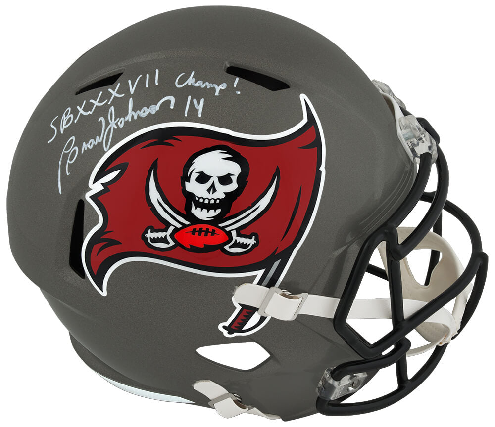 Brad Johnson Signed Tampa Bay Buccaneers Riddell Full Size Speed Replica Helmet w/SB XXXVII Champs - JOHREP372 - Brad Johnson Signed Tampa Bay Buccaneers Riddell Full Size Speed Replica Helmet w/SB XXXVII Champs product image