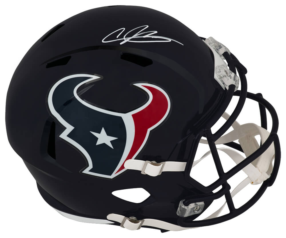 Andre Johnson Signed Houston Texans Riddell Full Size Speed Replica Helmet - JOHREP382 - Andre Johnson Signed Houston Texans Riddell Full Size Speed Replica Helmet product image