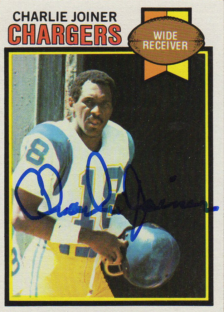 Charlie Joiner Signed San Diego Chargers 1979 Topps Football Trading Card #419 - JOICAR300 - Charlie Joiner Signed San Diego Chargers 1979 Topps Football Trading Card #419 product image