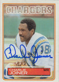 Charlie Joiner Signed San Diego Chargers 1983 Topps Football Trading Card #377 - JOICAR301 - Charlie Joiner Signed San Diego Chargers 1983 Topps Football Trading Card #377 product image