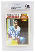 Charlie Joiner Signed San Diego Chargers 1979 Topps Football Trading Card #419 - (Beckett Encapsulated) - JOICAR303 - Charlie Joiner Signed San Diego Chargers 1979 Topps Football Trading Card #419 - (Beckett Encapsulated) product image