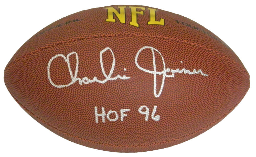 Charlie Joiner Signed Wilson Touchdown Full Size NFL Football w/HOF 96 - JOIFTB300 - Charlie Joiner Signed Wilson Touchdown Full Size NFL Football w/HOF 96 product image