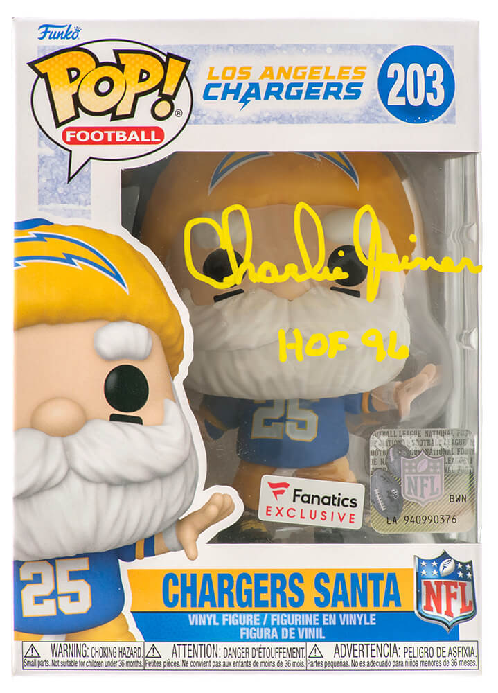 Charlie Joiner Signed Los Angeles Chargers 'SANTA' Funko Pop Doll #203 w/HOF'96 - JOIFUN300 - Charlie Joiner Signed Los Angeles Chargers 'SANTA' Funko Pop Doll #203 w/HOF'96 product image