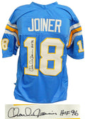 Charlie Joiner Signed Powder Blue T/B Custom Football Jersey w/HOF 96 - JOIJRY305 - Charlie Joiner Signed Powder Blue T/B Custom Football Jersey w/HOF 96 product image