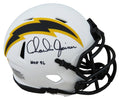 Charlie Joiner Signed Chargers Lunar Eclipse Riddell Speed Mini Helmet w/HOF'96 - JOIMIN304 - Charlie Joiner Signed Chargers Lunar Eclipse Riddell Speed Mini Helmet w/HOF'96 product image