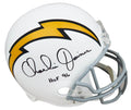 Charlie Joiner Signed Chargers White Throwback Riddell Full Size Replica Helmet w/HOF'96 - JOIREP302 - Charlie Joiner Signed Chargers White Throwback Riddell Full Size Replica Helmet w/HOF'96 product image