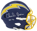 Charlie Joiner Signed Chargers Navy Throwback Riddell Full Size Speed Replica Helmet w/HOF'96 - JOIREP304 - Charlie Joiner Signed Chargers Navy Throwback Riddell Full Size Speed Replica Helmet w/HOF'96 product image