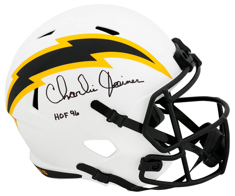 Charlie Joiner Signed Chargers Lunar Eclipse Riddell Full Size Speed Replica Helmet w/HOF'96 - JOIREP306 - Charlie Joiner Signed Chargers Lunar Eclipse Riddell Full Size Speed Replica Helmet w/HOF'96 product image