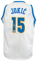 Nikola Jokic Signed White 'The Joker' Custom Basketball Jersey - (JSA) - JOKJRY200 - Nikola Jokic Signed White 'The Joker' Custom Basketball Jersey - (JSA) product image