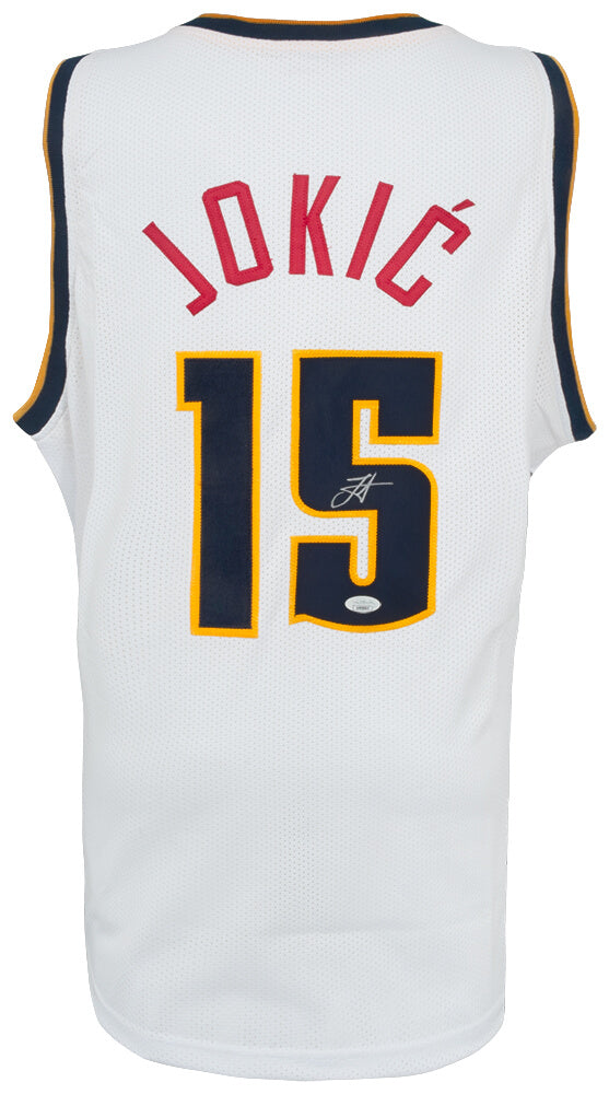 Nikola Jokic Signed White Custom Basketball Jersey - (JSA COA) - JOKJRY203 - Nikola Jokic Signed White Custom Basketball Jersey - (JSA COA) product image