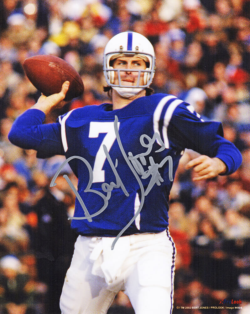 Bert Jones Signed Colts Passing Action 8x10 Photo - JON08P340 - Bert Jones Signed Colts Passing Action 8x10 Photo product image