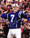 Bert Jones Signed Colts Blue Jersey Passing Action 8×10 Photo - JON08P341 - Bert Jones Signed Colts Blue Jersey Passing Action 8×10 Photo product image