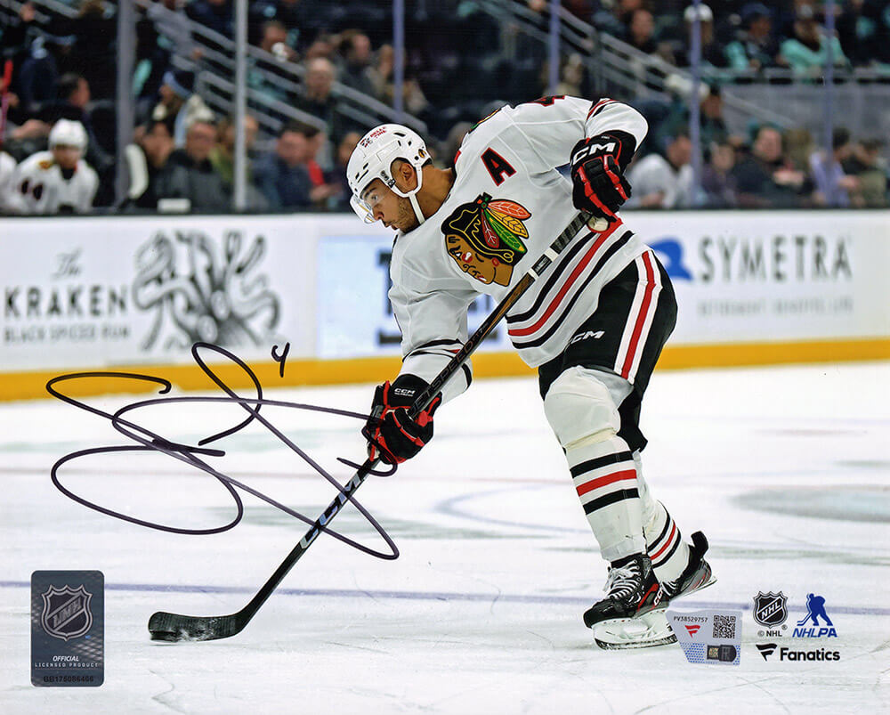 Seth Jones Signed Chicago Blackhawks Shooting 8x10 Photo - (Fanatics) - JON08P400 - Seth Jones Signed Chicago Blackhawks Shooting 8x10 Photo - (Fanatics) product image