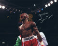 Junior Jones Signed Boxing Screaming Celebration 8x10 Photo w/Poison - JON08P521 - Junior Jones Signed Boxing Screaming Celebration 8x10 Photo w/Poison product image
