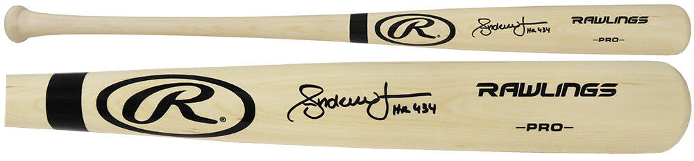 Andruw Jones Signed Rawlings Pro Blonde Black Ring Baseball Bat w/HR 434 - JONBAT115 - Andruw Jones Signed Rawlings Pro Blonde Black Ring Baseball Bat w/HR 434 product image