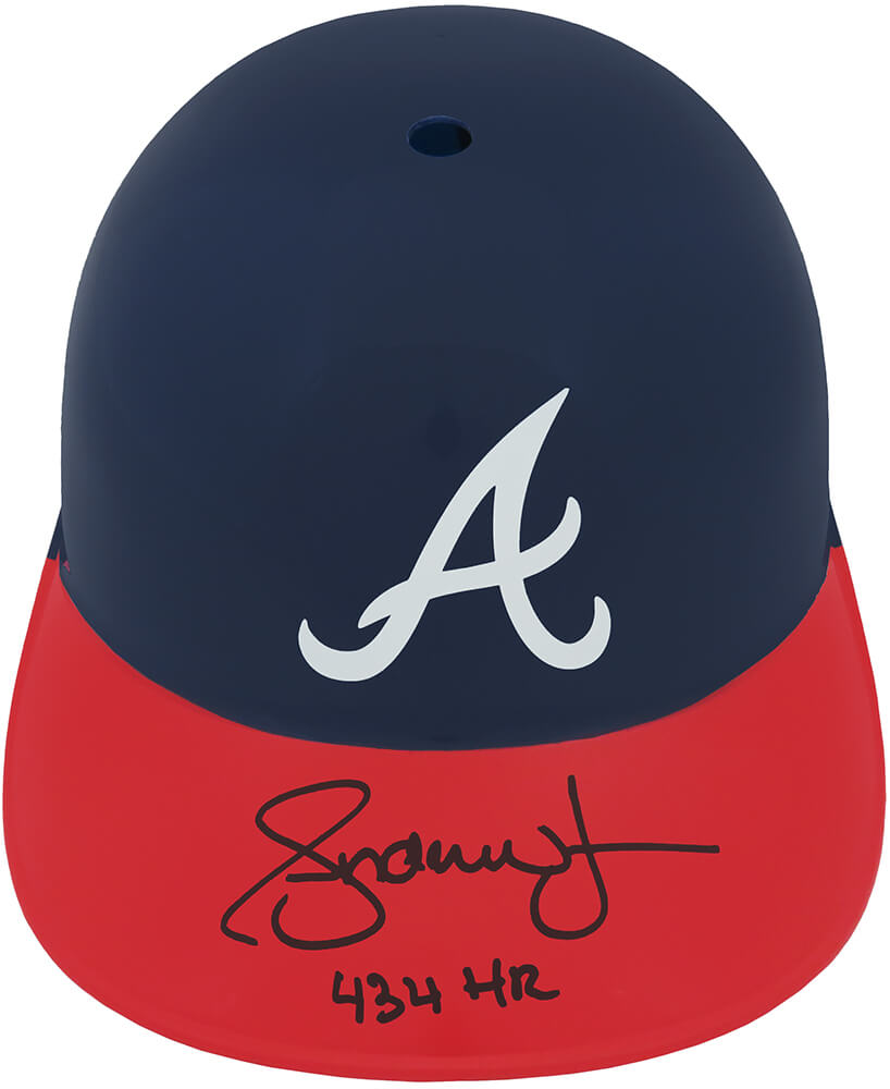 Andruw Jones Signed Braves Souvenir Replica Batting Helmet w/434 HR - JONBTH103 - Andruw Jones Signed Braves Souvenir Replica Batting Helmet w/434 HR product image