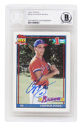 Chipper Jones Signed Atlanta Braves 1991 Topps Rookie Trading Card #333 - (Beckett Encapsulated) - JONCAR101 - Chipper Jones Signed Atlanta Braves 1991 Topps Rookie Trading Card #333 - (Beckett Encapsulated) product image