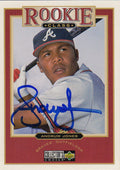 Andruw Jones Signed Atlanta Braves 1997 Upper Deck Collector's Choice Rookie Baseball Card #1 - JONCAR120 - Andruw Jones Signed Atlanta Braves 1997 Upper Deck Collector's Choice Rookie Baseball Card #1 product image