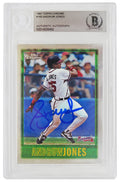 Andruw Jones Signed Atlanta Braves 1997 Topps Chrome Rookie Baseball Card #160 - (Beckett Encapsulated) - JONCAR124 - Andruw Jones Signed Atlanta Braves 1997 Topps Chrome Rookie Baseball Card #160 - (Beckett Encapsulated) product image