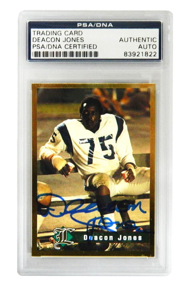 Deacon Jones Signed Los Angeles Rams Legends Sports Memorabilia Trading Card - (PSA Encapsulated) - JONCAR301 - Deacon Jones Signed Los Angeles Rams Legends Sports Memorabilia Trading Card - (PSA Encapsulated) product image