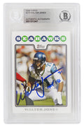 Walter Jones Signed Seattle Seahawks 2008 Topps Football Card #279 w/HOF'14 - (Beckett Encapsulated) - JONCAR315 - Walter Jones Signed Seattle Seahawks 2008 Topps Football Card #279 w/HOF'14 - (Beckett Encapsulated) product image