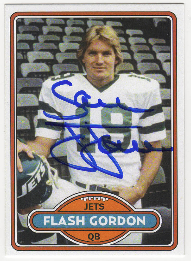 Sam J. Jones Signed Jets Flash Gordon Custom Trading Card #FG-1 - JONCAR520 - Sam J. Jones Signed Jets Flash Gordon Custom Trading Card #FG-1 product image