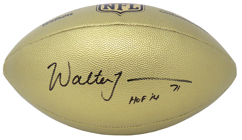 Walter Jones Signed Wilson Duke Gold Metallic NFL Full Size Replica Football w/HOF'14 - JONFTB302 - Walter Jones Signed Wilson Duke Gold Metallic NFL Full Size Replica Football w/HOF'14 product image